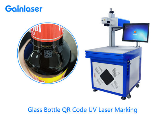 Máquina ULTRAVIOLETA de cristal de la marca del laser del escáner de AC110V 0.02m m